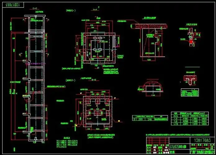 广日电梯井道土建图