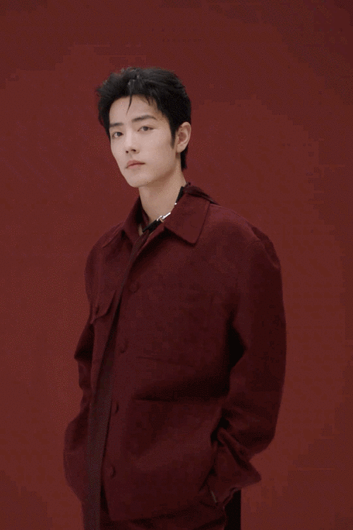 肖战红色时尚大片