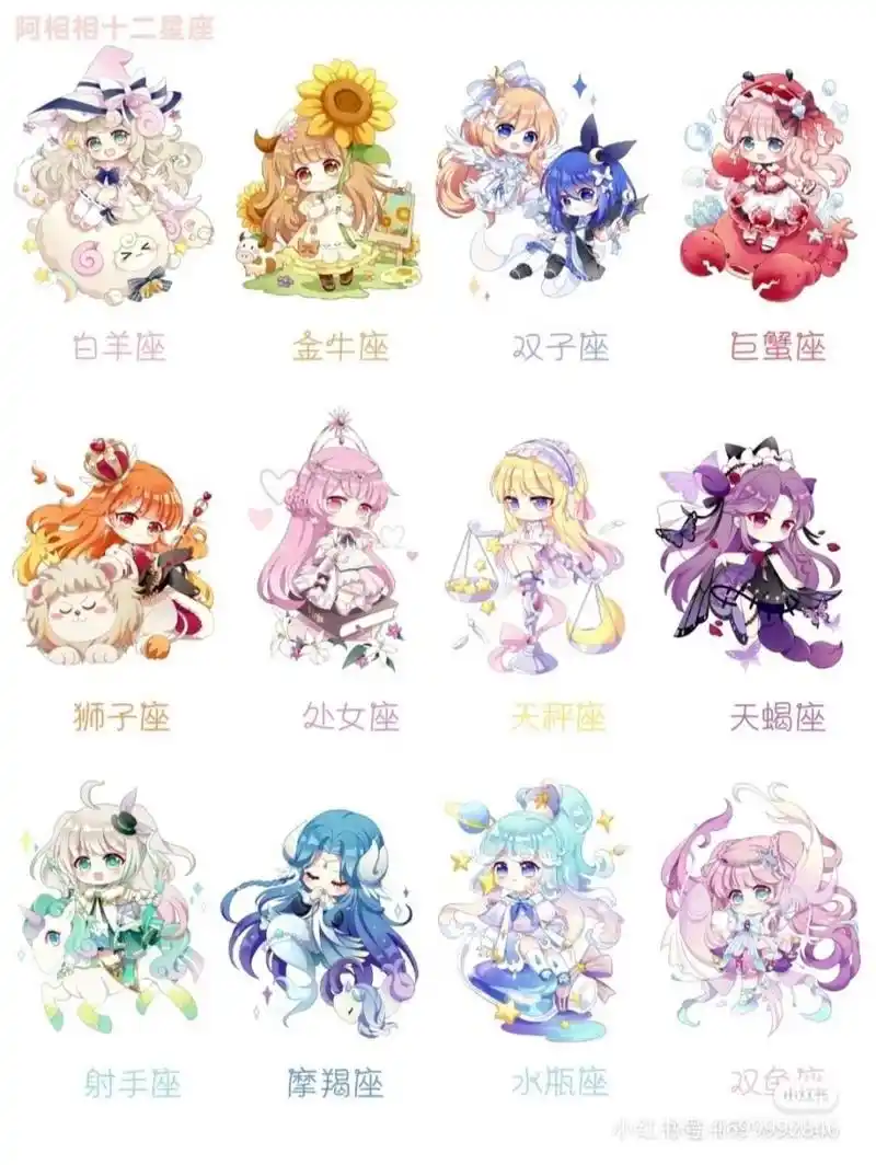 十二星座动漫人物