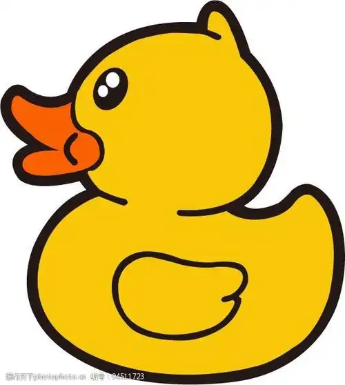 卡通可爱黄色小鸭子