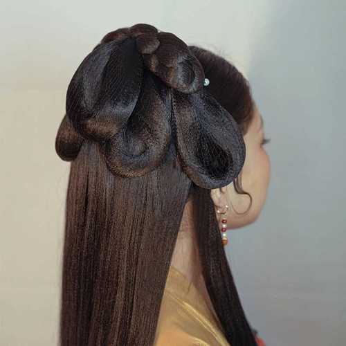 正品古风古装汉服假发一体式女发型半头套发包古装古风造型懒人发