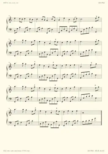 钢琴谱 - 星月神话