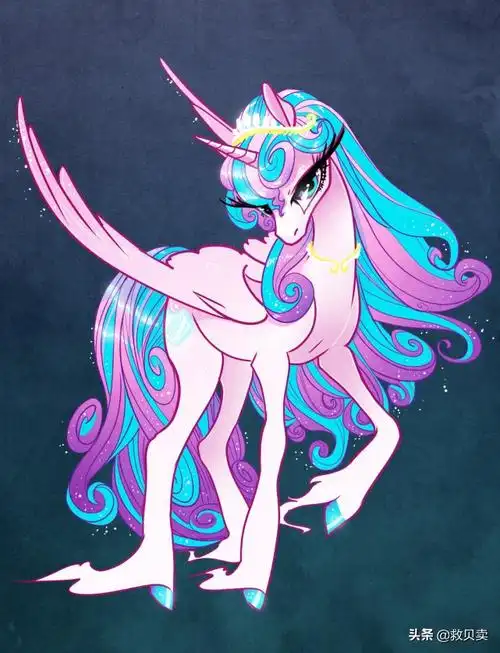小独角兽(彩色飞马独角兽画) - 月牙知识库