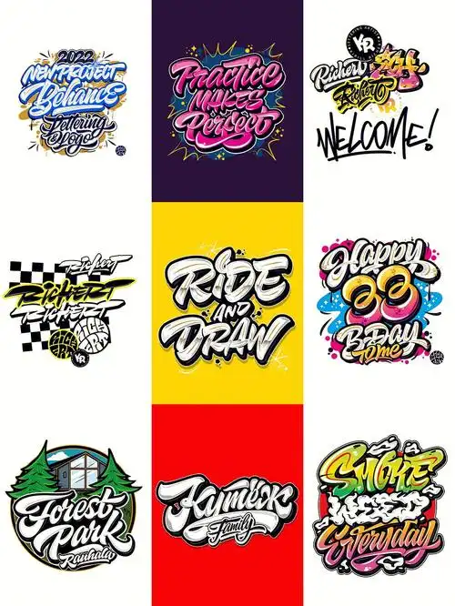 【字体欣赏】炫酷的涂鸦字体