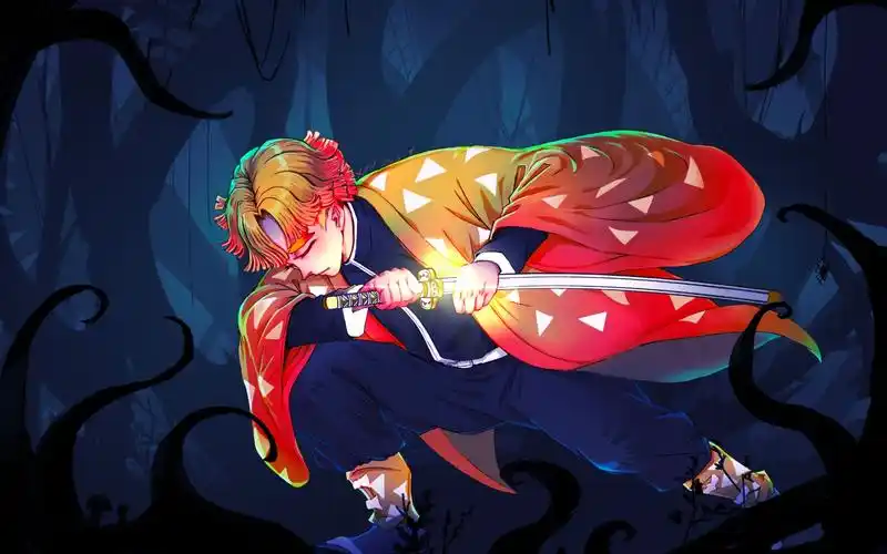 [procreate] 鬼灭之刃善逸一之型,ipad练习过程