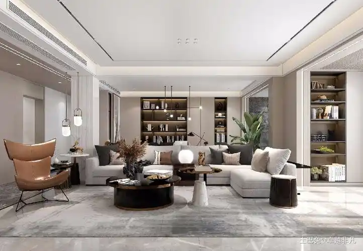 75平米商务质感又高级简约风三居现代简约家装装修案例效果图