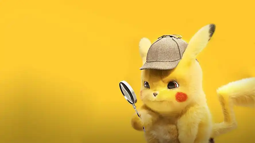 大侦探皮卡丘纯色背景壁纸图片 1920*1080-全图网