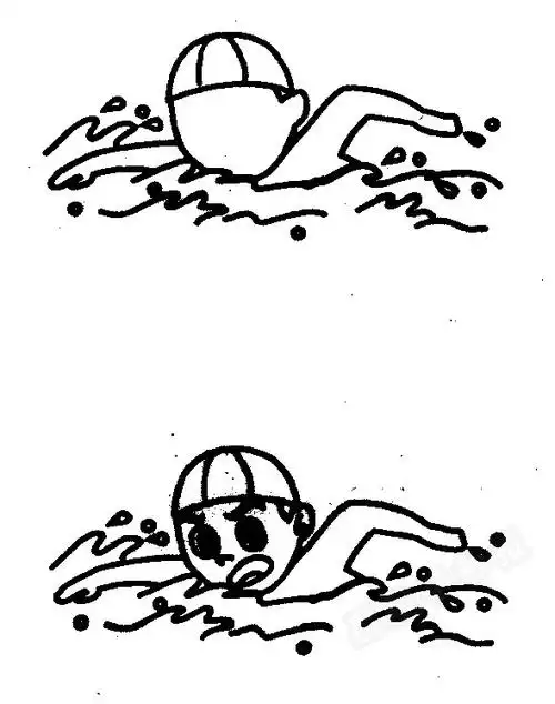 游泳运动简笔画图片