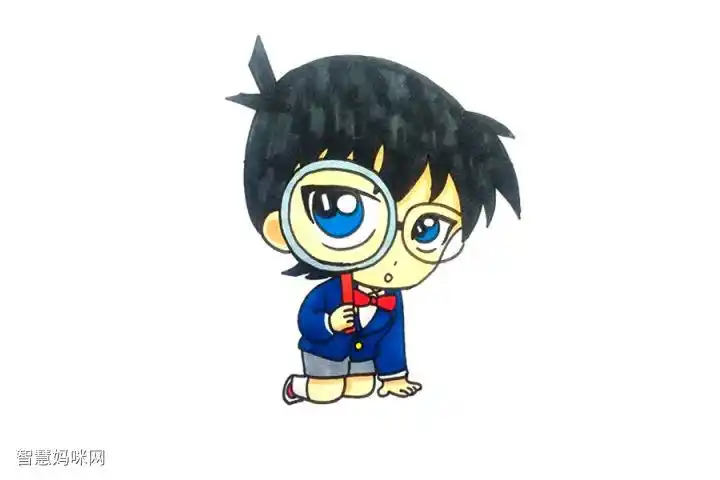 名侦探柯南简笔画教程