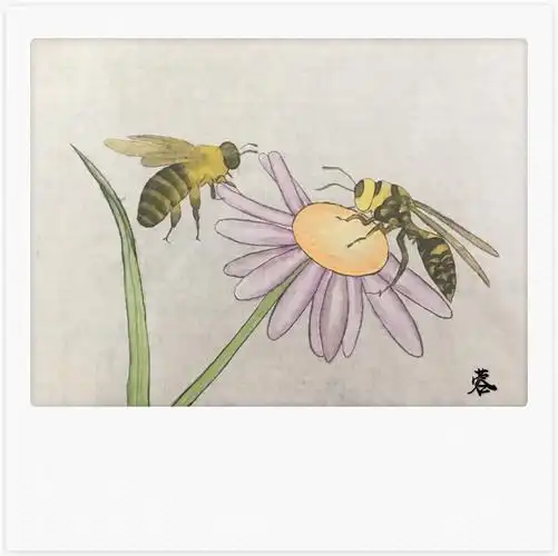 杨秀华国画网络课第十一节《蜜蜂的画法》 写美篇杨秀华 中国工笔画