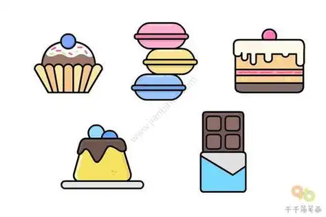 简笔画甜品简笔画甜品可爱