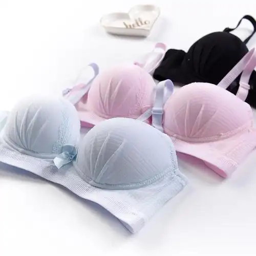 内衣女学生高中少女薄款夏季小胸聚拢日系大学生无钢圈文胸套装