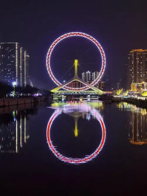 天津摩天轮夜景