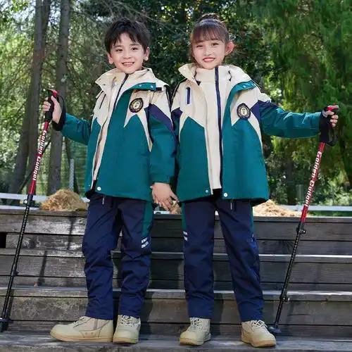 小学生秋冬季新款校服套装英伦风加厚儿童冲锋衣班服幼儿园园服