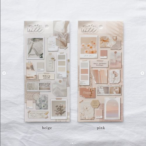 日本mind wave墙面艺术系列贴纸文字照片风景写真迷你素材贴纸