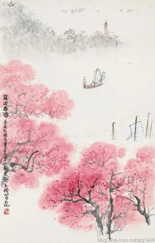 【国画大师钱松喦"江南水乡"画作欣赏】 —— 鼋渚春涛