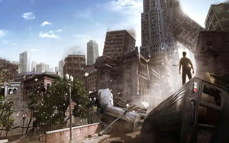 末日后的大都市-劫后余生的世界插画壁纸