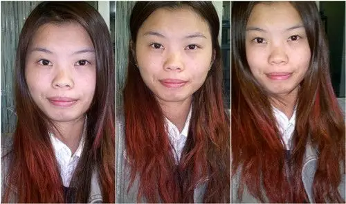 丑样都在我脸上了 我高颧骨塌鼻子大饼脸 如中图 我是斜刘海好 还是