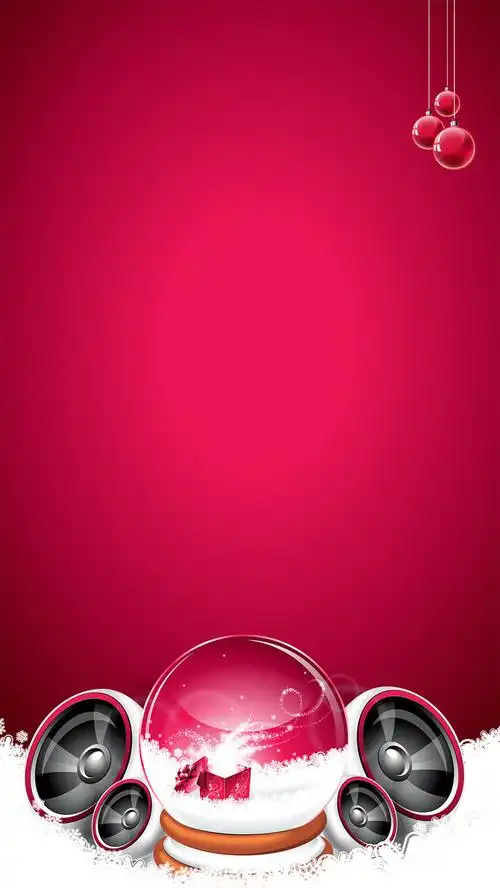 大气红色雪球商品促销h5背景素材