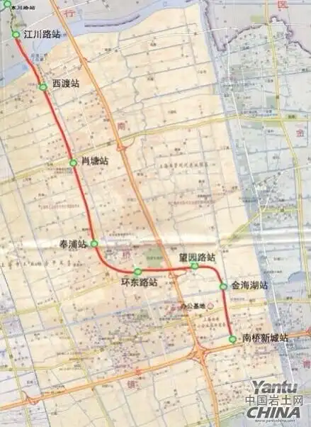 上海轨交5号线南延伸桩基工程开工奉贤通地铁可空中过江