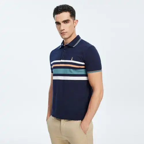 hushpuppies前胸polo男式短袖横间撞色领前暇步士polo其他户外服装