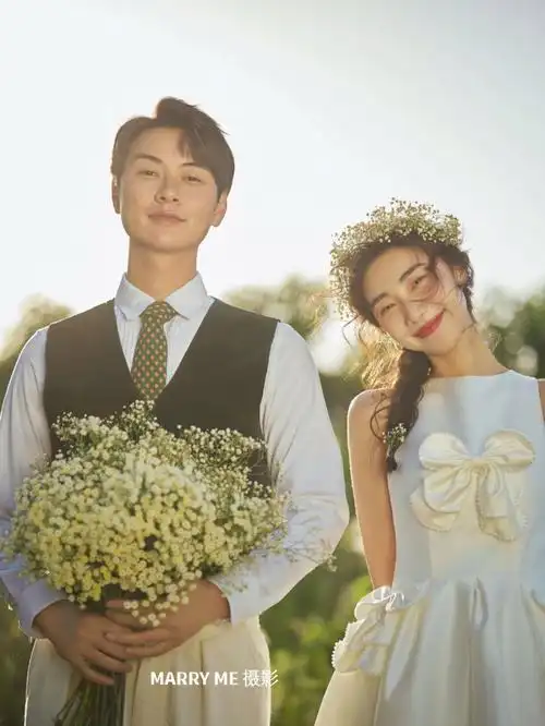 夏日必拍的小清新森系浪漫婚纱照爱了