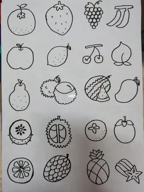 简笔画水果