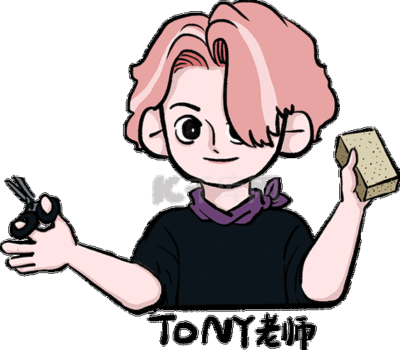 理发师tony老师剪子理发剪头发动图gif