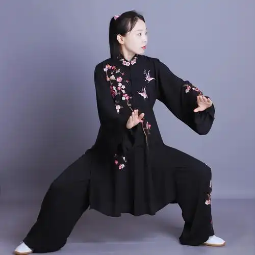 太极服女新款飘逸刺绣梅花高档太极拳比赛服演出服太极服