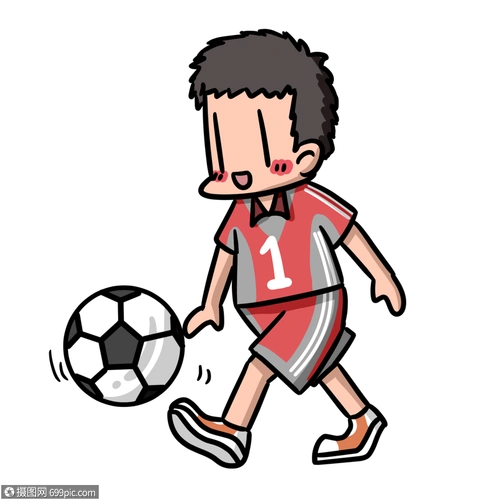 足球运动员运动会卡通人物