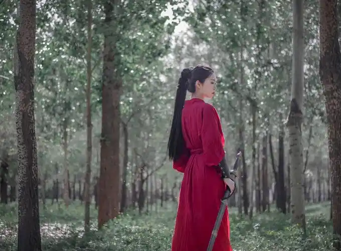 红衣女剑客 - 景明古风摄影