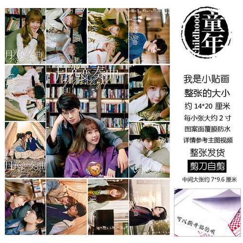 月光变奏曲贴纸画不干胶本子贴虞书欣丁禹兮初礼昼川江与诚顾白芷