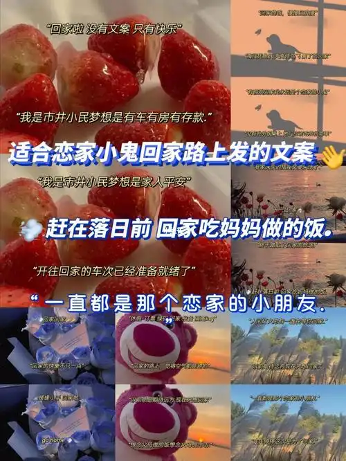 适合恋家小鬼回家路上发的文案