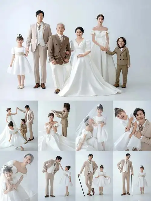 拍①组传世经典的全家福真挚纯净如月光