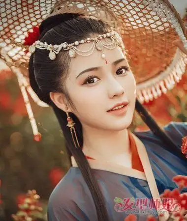 女生无刘海古装公主头发型