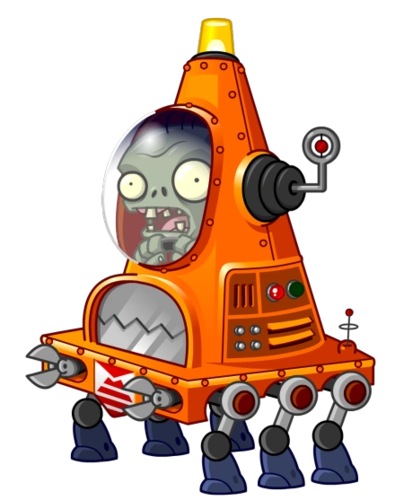 机甲路障僵尸当你把植物军团排兵布阵,列队待战之时,突然来了个红色