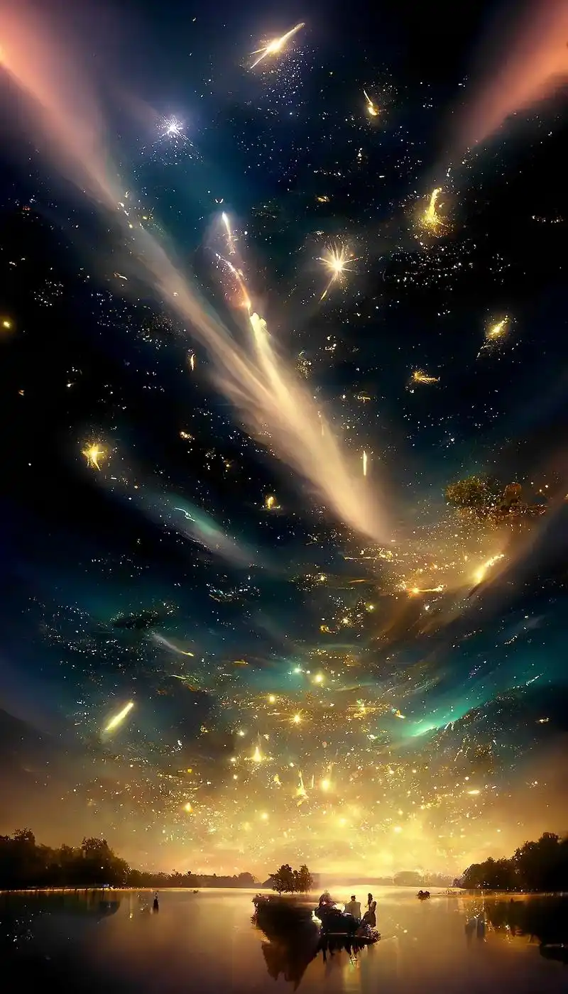 这么美的蓝色妖姬梦幻星空,你蕞想和谁一起看,把亮度 - 抖音