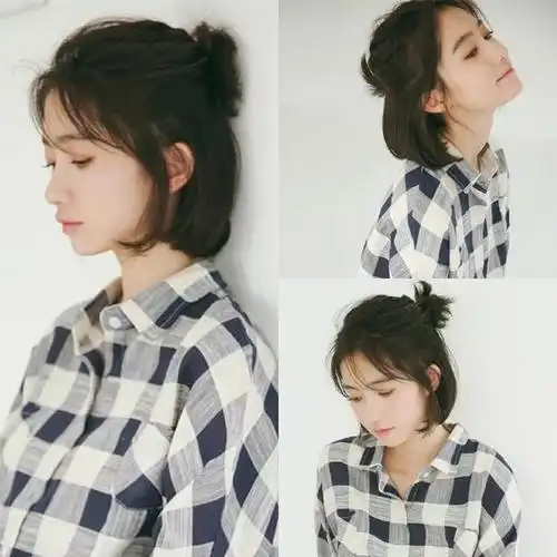 三,短发这样子扎发造型简单又可爱