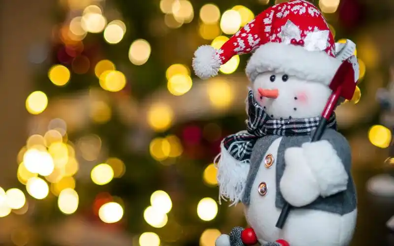 圣诞节可爱雪人唯美意境高清图片桌面壁纸(1)