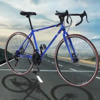 公路车自行车男士成人学生变速单车700c直把弯把双碟刹竞速赛车30刀