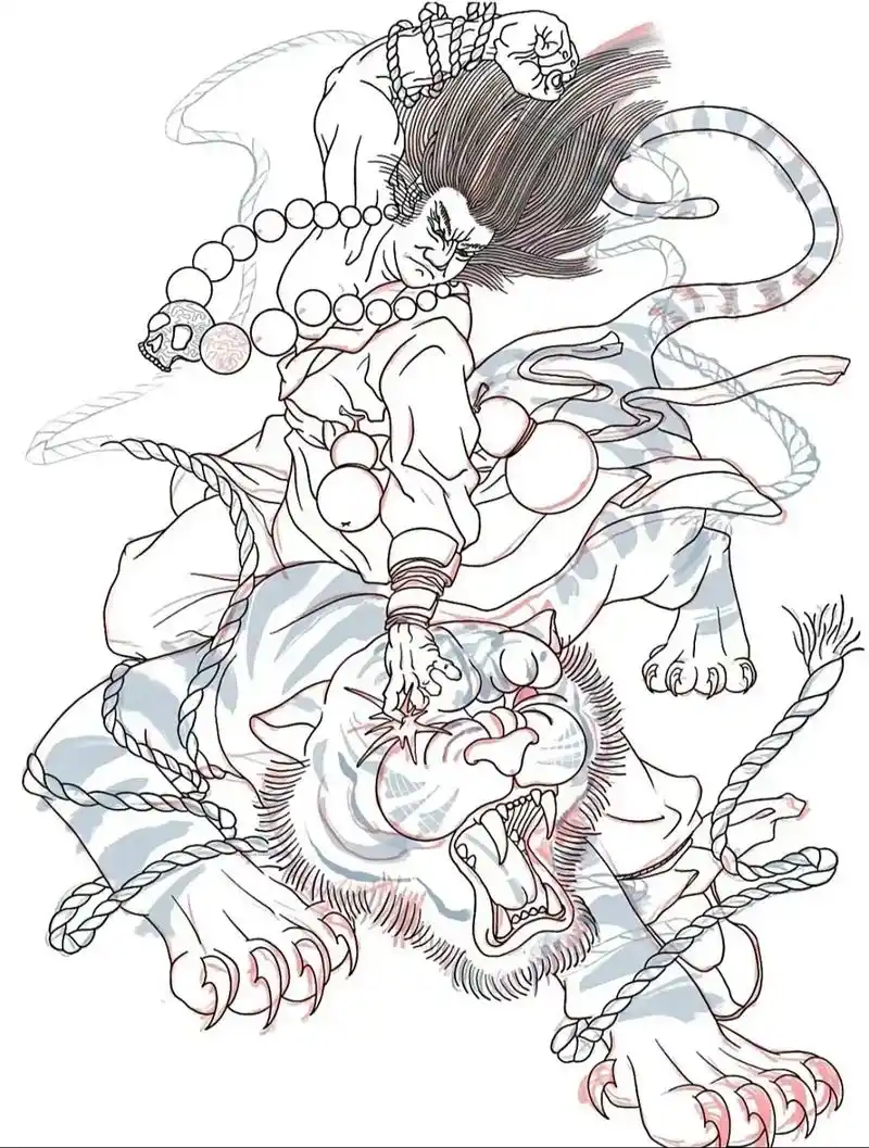 传统主体.#手稿分享 #纹身手稿 #tattoo #日式老 - 抖音