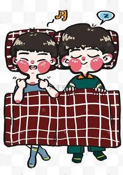 世界睡眠日哼着摇篮曲睡觉卡通手