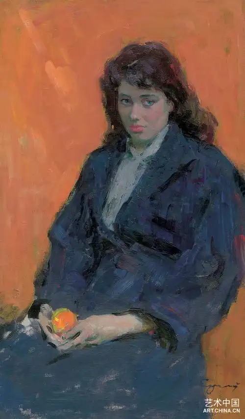 叶列梅耶夫 女肖像 _ 经典在线——俄罗斯当代油画素描大展 _艺术中国