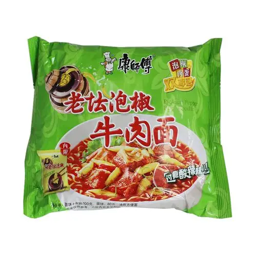 康师傅·老坛泡椒牛肉面102g(1*24)