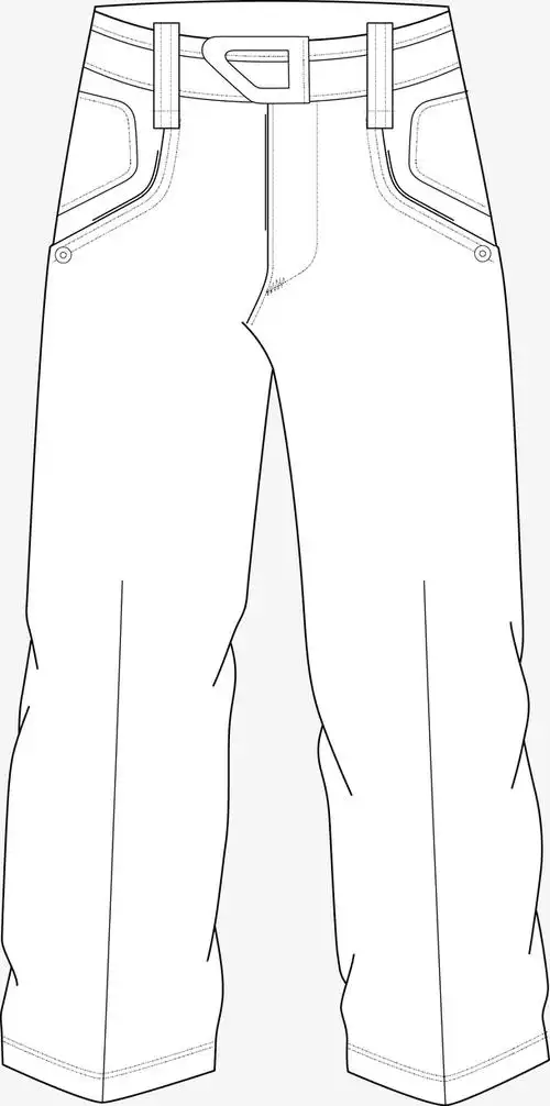 关键词 : 手绘休闲裤,休闲女裤,女裤,长裤,短裤,牛仔裤,线条图,裤子