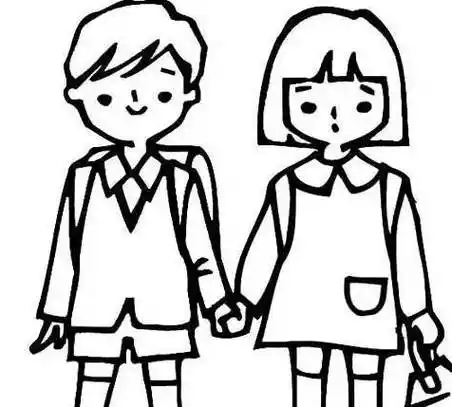 小朋友们手拉手去上学简笔画母女手牵手简笔画母女手牵手简笔画步骤