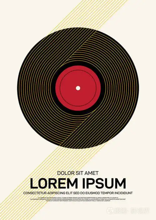 音乐节海报设计模板现代复古风格.