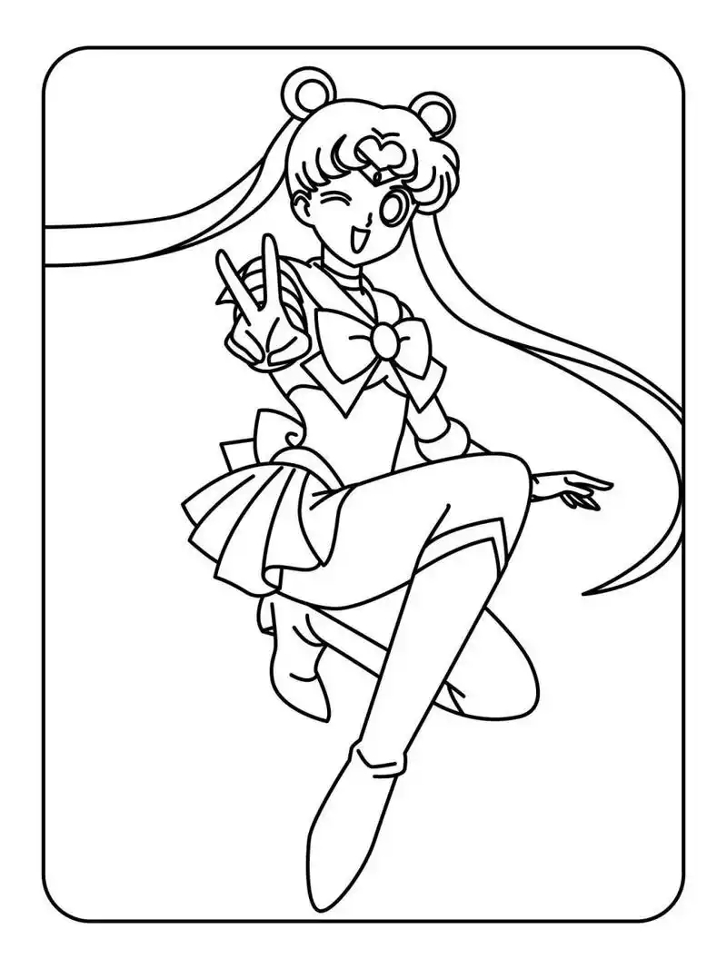 美少女战士|女生最爱的简笔画涂色 从小看到大的热门动画,美少女战士