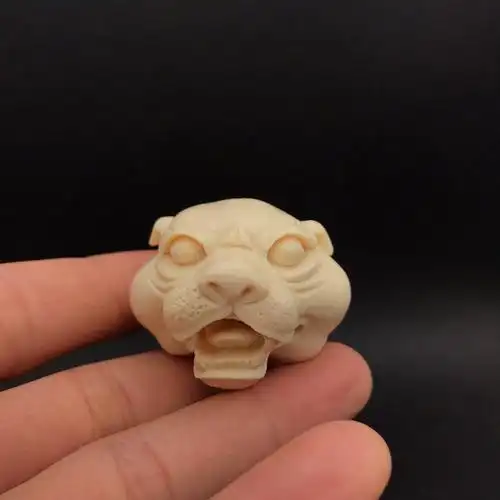 猛犸牙虎头吊坠挂件