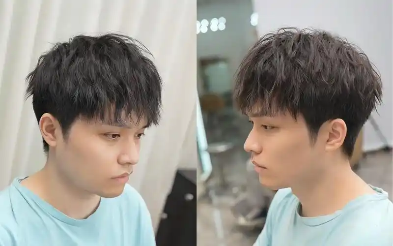 不喜欢太卷太炸?试着做一款碎盖束状纹理烫,帅气自然免打理